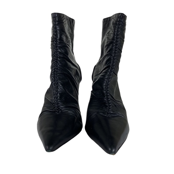 Alexandre Birman Suzana Ruched Leather Booties - Picture 6 of 15